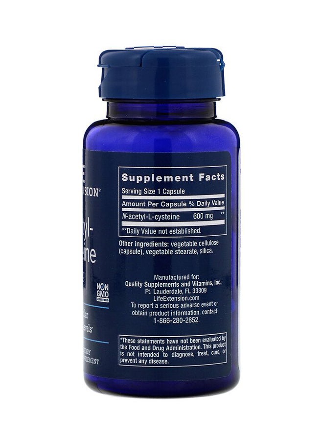 Life Extension Pack Of 4 N-Acetyl L-Cysteine 600 mg Dietary Supplement - 60 Vegetarian Capsules - Image 2