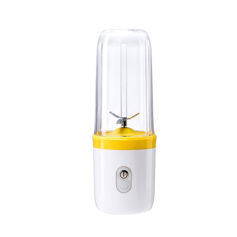 عصارة صغيرة قابلة للشحن بمنفذ USB بسعة 350 مل مع 4 شفرات HL83-LU أصفر/ابيض - Image 1