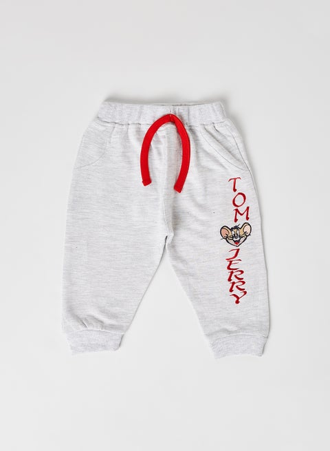 Tom And Jerry Regular Fit Joggers Acru Melange
