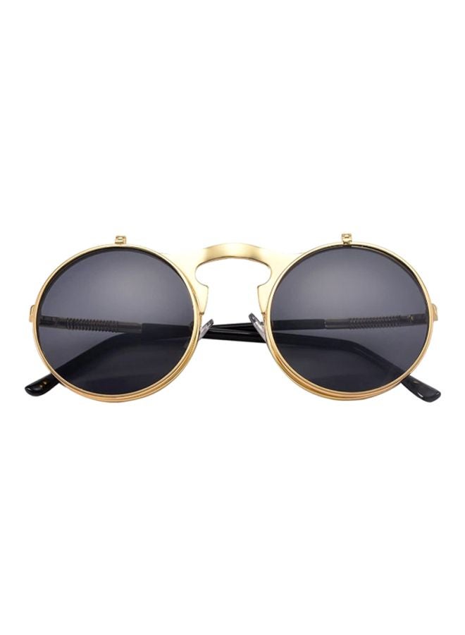 SYT Steam Punk Clamshell Vintage Round Sunglasses - Image 1