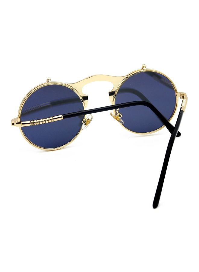 SYT Steam Punk Clamshell Vintage Round Sunglasses - Image 4