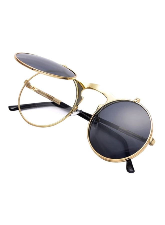 SYT Steam Punk Clamshell Vintage Round Sunglasses - Image 5