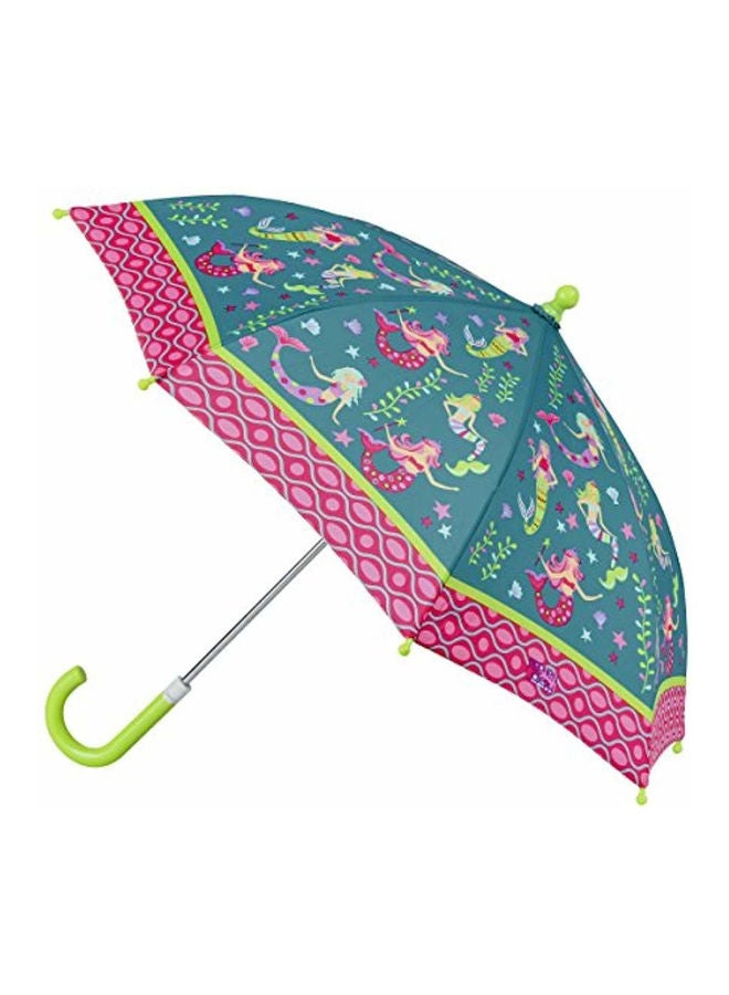 Stephen Joseph Mermaid Printed Polyester Umbrella Green/Multicolour - Image 1