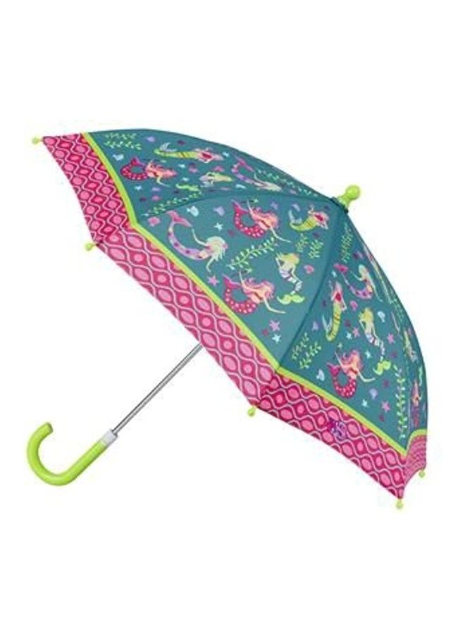 Stephen Joseph Mermaid Printed Polyester Umbrella Green/Multicolour - Image 2