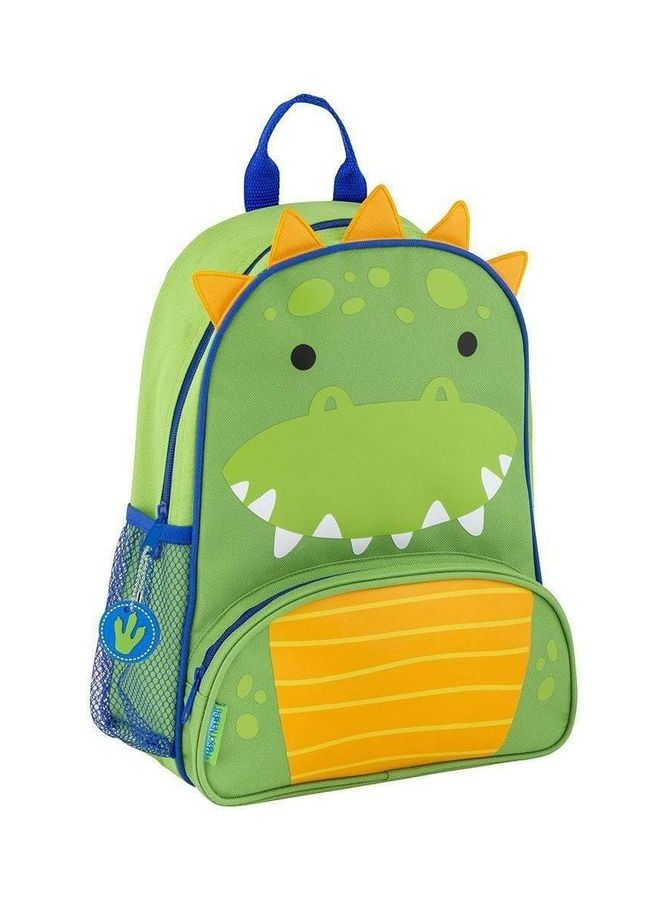 Stephen Joseph Dino Sidekick Printed  Polyester School Backpack Green/Yellow/Blue - Image 1