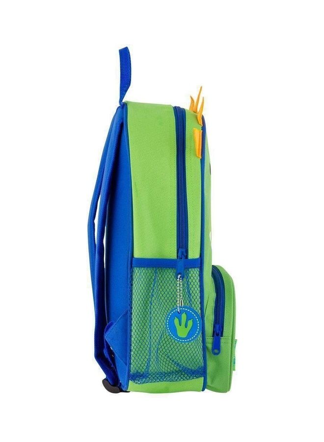 Stephen Joseph Dino Sidekick Printed  Polyester School Backpack Green/Yellow/Blue - Image 2