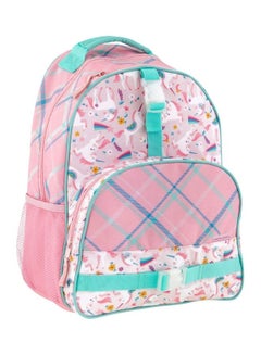 All Over Print Unicorn Backpack Pink/Blue