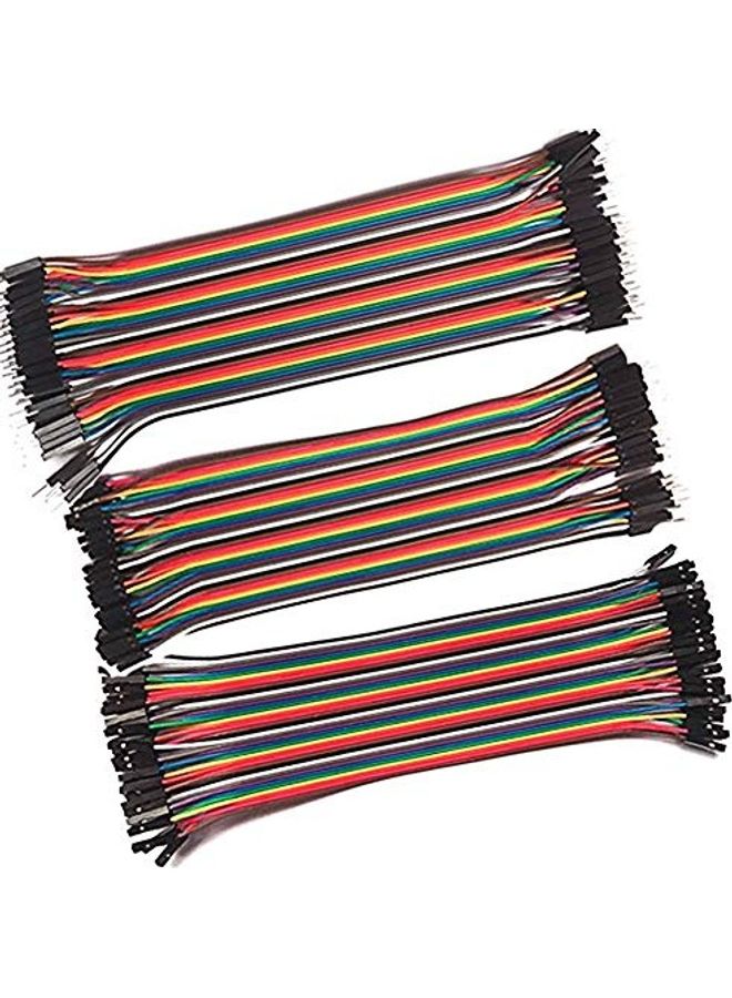 Landzo LANDZO 120pcs 20CM Multicolored 40pin Male to Female, 40pin Male to Male, 40pin Female to Female Breadboard Jumper Wires Ribbon Cables Kit for Raspberry pi and Arduino Multicolour - Image 1