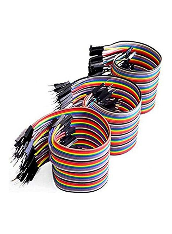 Landzo LANDZO 120pcs 20CM Multicolored 40pin Male to Female, 40pin Male to Male, 40pin Female to Female Breadboard Jumper Wires Ribbon Cables Kit for Raspberry pi and Arduino Multicolour - Image 2