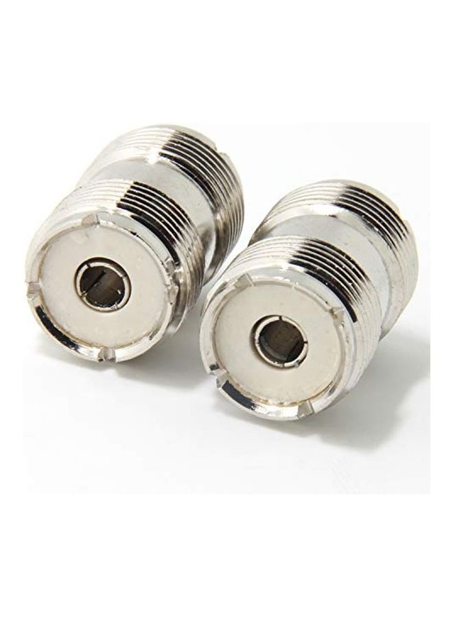 انكابل 5 حزم من مواصل المحول المحورية من UHF PL-259 أنثى إلى UHF PL-259 أنثى لهوائي راديو CB HAM فضي - Image 3