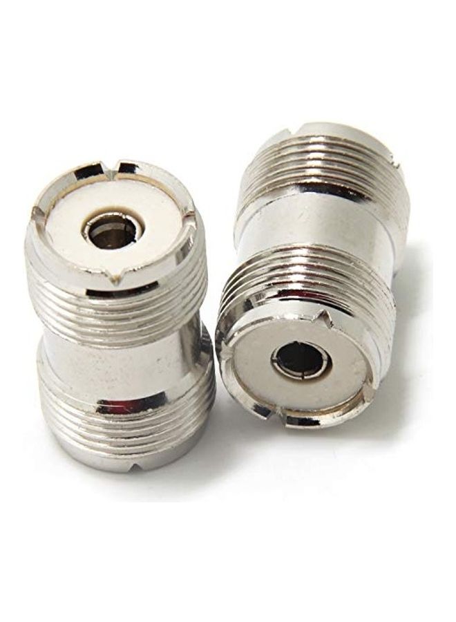 انكابل 5 حزم من مواصل المحول المحورية من UHF PL-259 أنثى إلى UHF PL-259 أنثى لهوائي راديو CB HAM فضي - Image 4