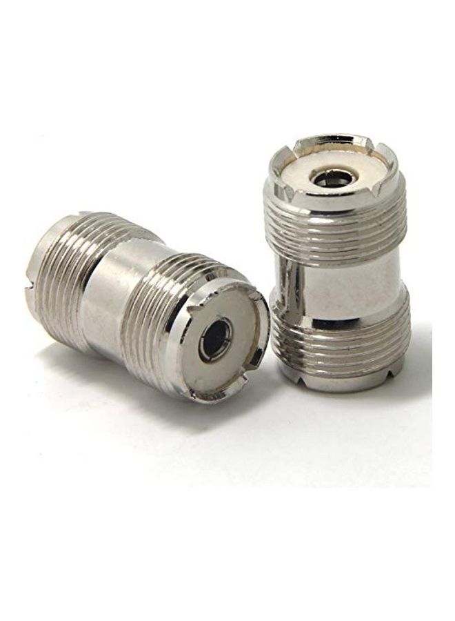 انكابل 5 حزم من مواصل المحول المحورية من UHF PL-259 أنثى إلى UHF PL-259 أنثى لهوائي راديو CB HAM فضي - Image 5