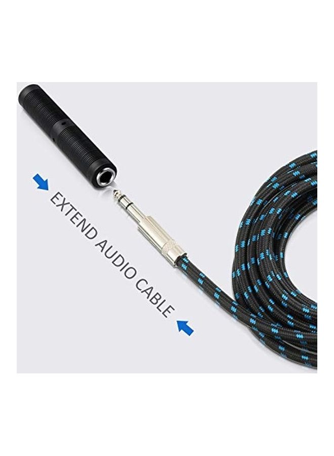 Frienda 1/4 Inch TRS/TS Coupler Female to Female Audio Connector 6.35 mm TRS Stereo and Mono Jack Adapter Joiner, Extension Connector for Amplifier Speaker Guitar Sound (3 Pieces) Black  - Image 2