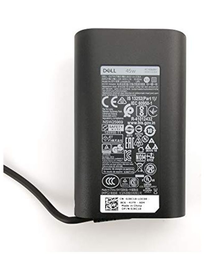 Laptop Charger Slim 45W Power AC Adapter (Power Supply) Include Power Cord For Dell XPS 13 9333/9343/9350/9360/9370/LA45NM131/DA45NM131 Black