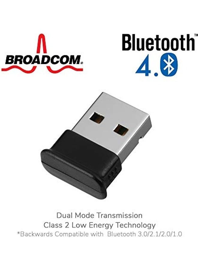 Gmyle - Bluetooth 4.0 Broadcom Chip Dongle Adapter, Ultra-Mini USB Transmitter Receiver with LED, Support Windows 10, 8, 7, Plug and Play Blue - Image 1
