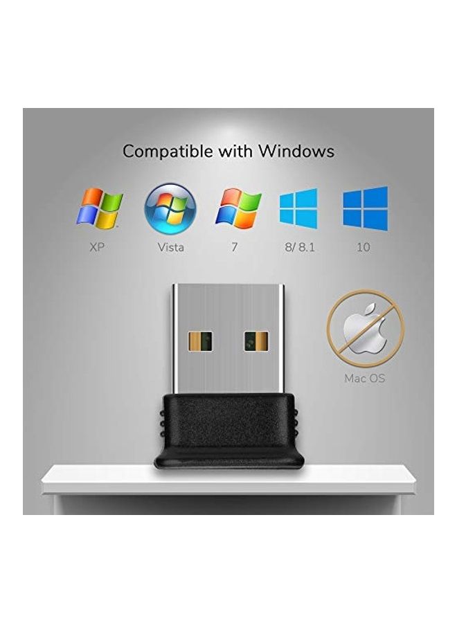 Gmyle - Bluetooth 4.0 Broadcom Chip Dongle Adapter, Ultra-Mini USB Transmitter Receiver with LED, Support Windows 10, 8, 7, Plug and Play Blue - Image 1