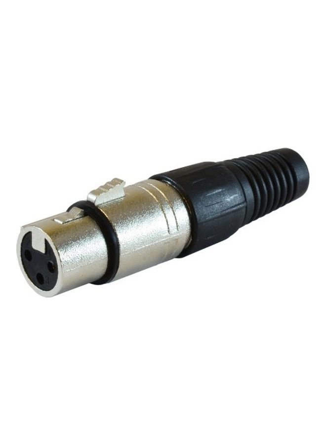 GLS Audio XLR Female Plugs Connectors XLR-F Plug - 20 Pack Silver/Black - Image 3
