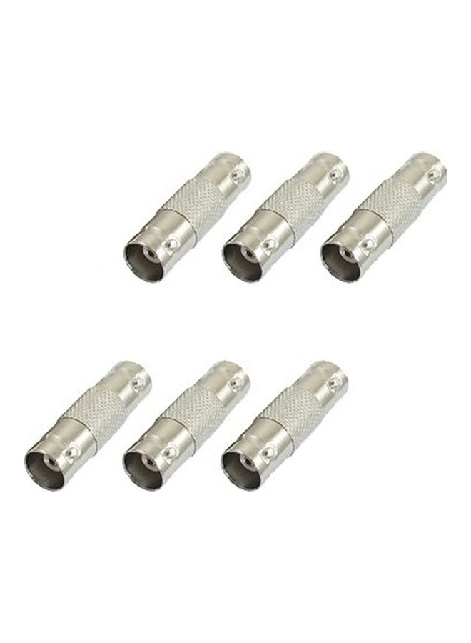Ultra Clarity Cables - BNC Connector - Coupler (6 Pack) BNC Female to Female, Adapter for CCTV Silver - Image 1