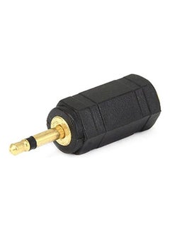 Monoprice 107121 2.5mm Mono Plug to 3.5mm Mono Jack Adaptor Black/Gold  - Image 1