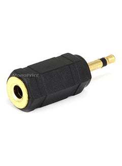 Monoprice 107121 2.5mm Mono Plug to 3.5mm Mono Jack Adaptor Black/Gold  - Image 2