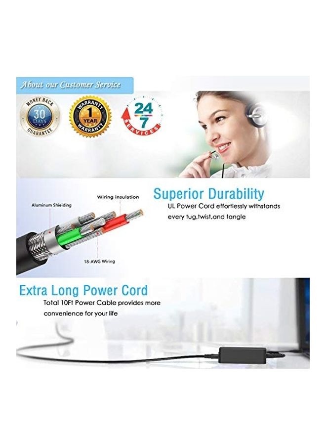 سوبرير - شاحن تيار متردد 65 وات Type C مناسب لجهاز لينوفو ثينك باد X1 كربون، X1 يوجا من سلسلة USB-C X1 كاربون الجيل الخامس والسادس والسابع والثامن، تابلت X1 يوجا الجيل الثاني والثالث والخامس، تابلت X1 أسود - Image 1