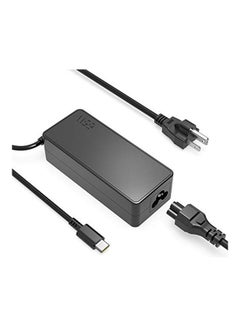 شاحن تيار متردد 65 وات Type C مناسب لجهاز لينوفو ثينك باد X1 كربون، X1 يوجا من سلسلة USB-C X1 كاربون الجيل الخامس والسادس والسابع والثامن، تابلت X1 يوجا الجيل الثاني والثالث والخامس، تابلت X1 أسود