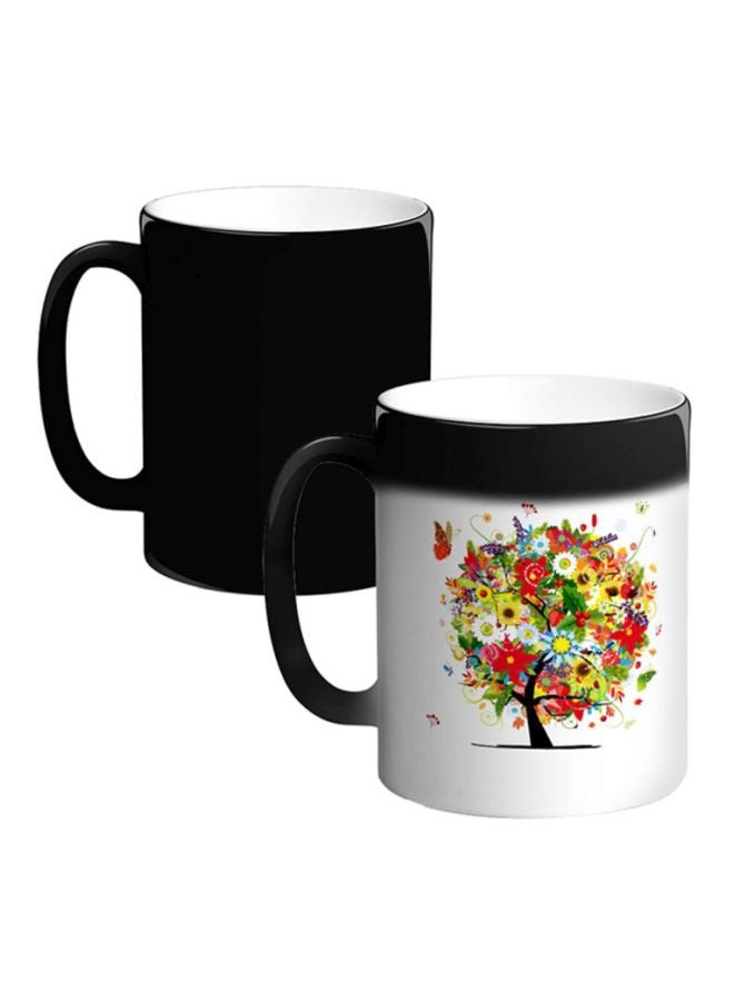 Tree Printed Magic Coffee Mug White/Red/Green