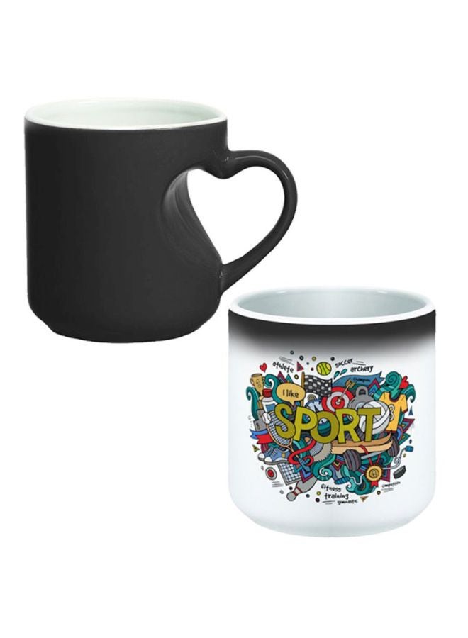 Decalac Printed Ceramic Magic Coffee Mug White/Green/Red