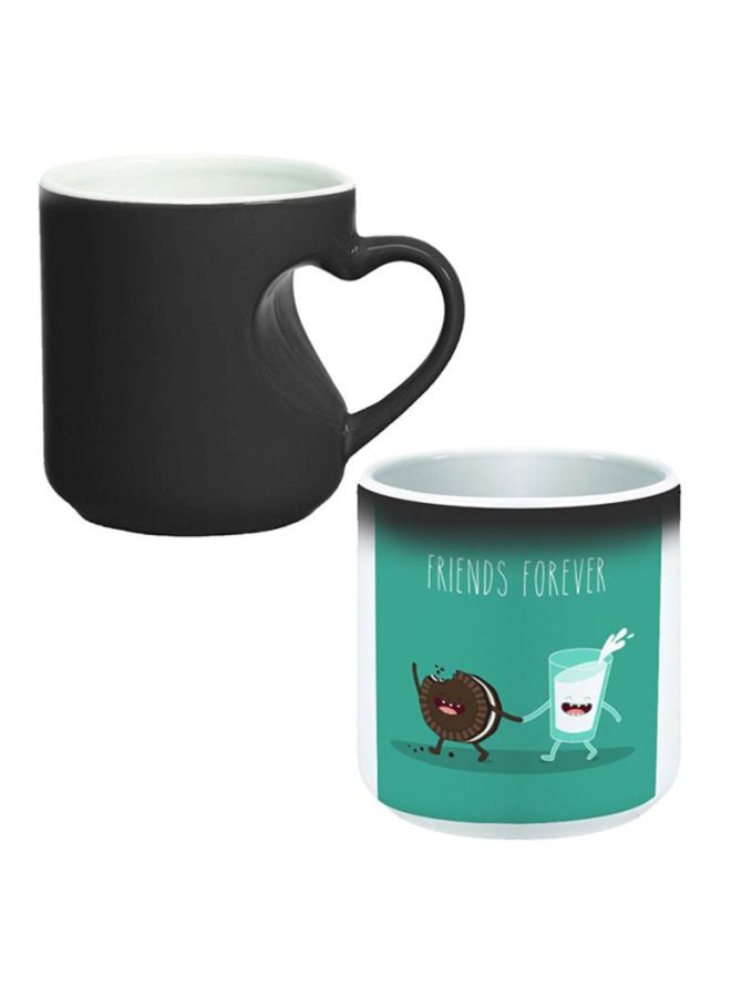 Decalac Friends Forever Printed Magic Coffee Mug White/Blue/Brown 