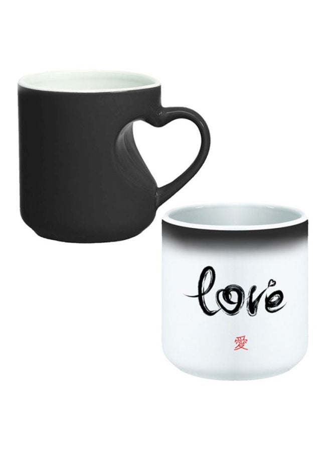Decalac Love Printed Magic Coffee Mug White/Black/Red