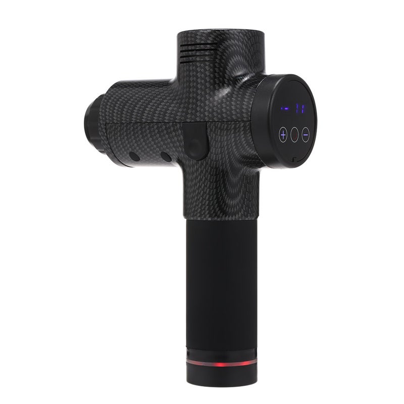 جهاز التدليك الكهربائي على شكل مسدس مزود بشاشة LCD و4 رؤوس تدليك مختلفة - Image 2
