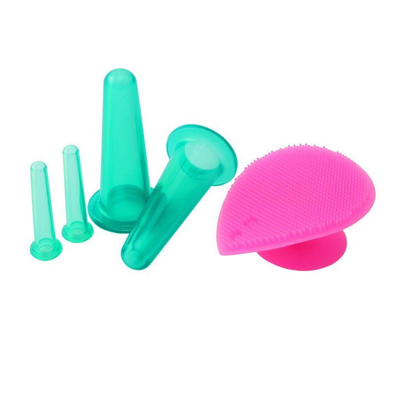 5 Piece Silicone Face Eye Cupping Jar Set - Image 3