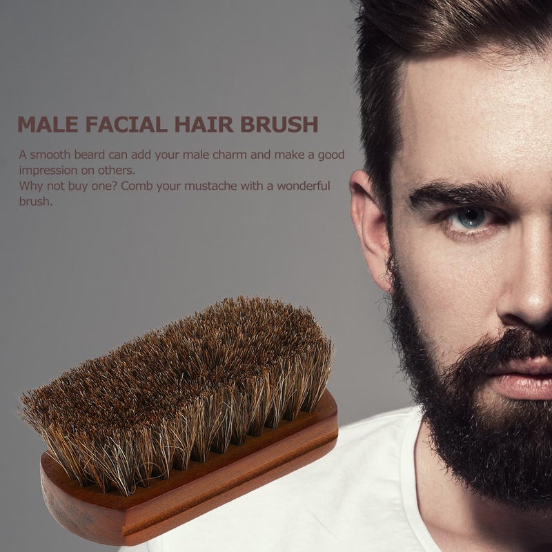 Natural Horse Hair Beard Brush For Men - Image 2