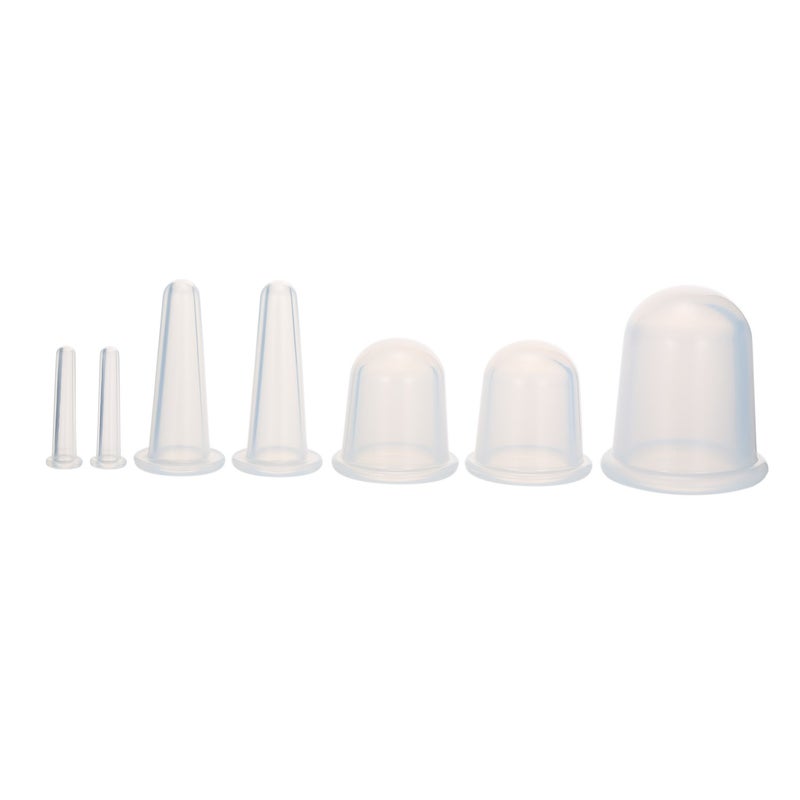 7 Piece 4 sizes Silicone Massage Cupping Cup