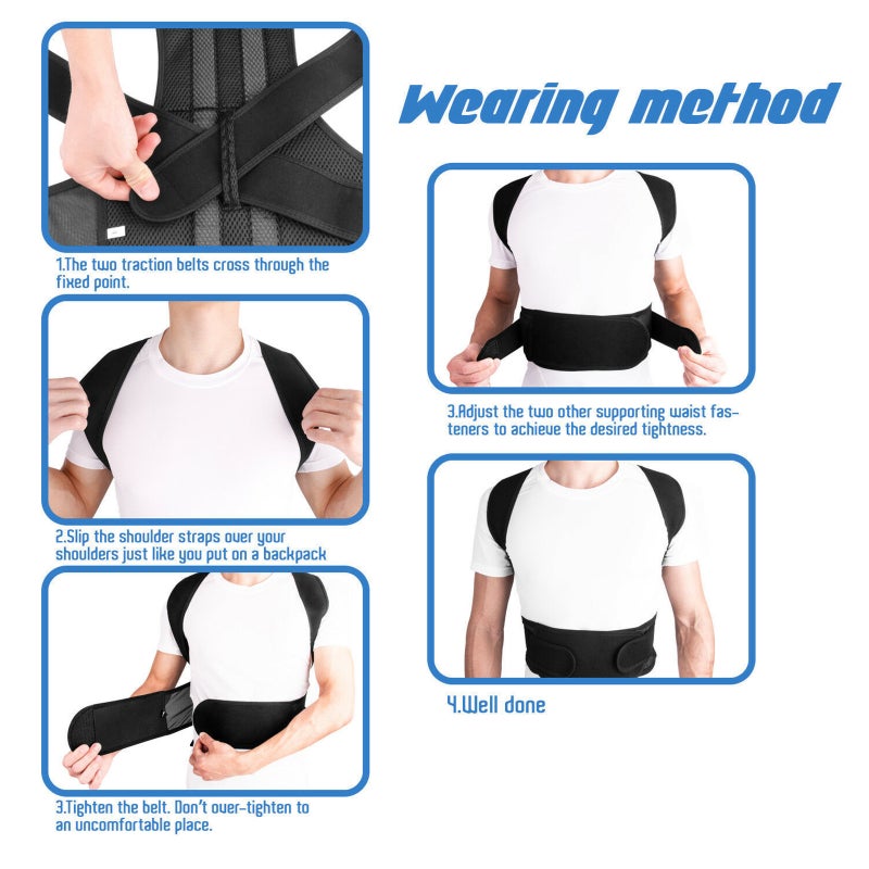 Generic Adjustable Straps Posture Corrector Back Brace - Image 2
