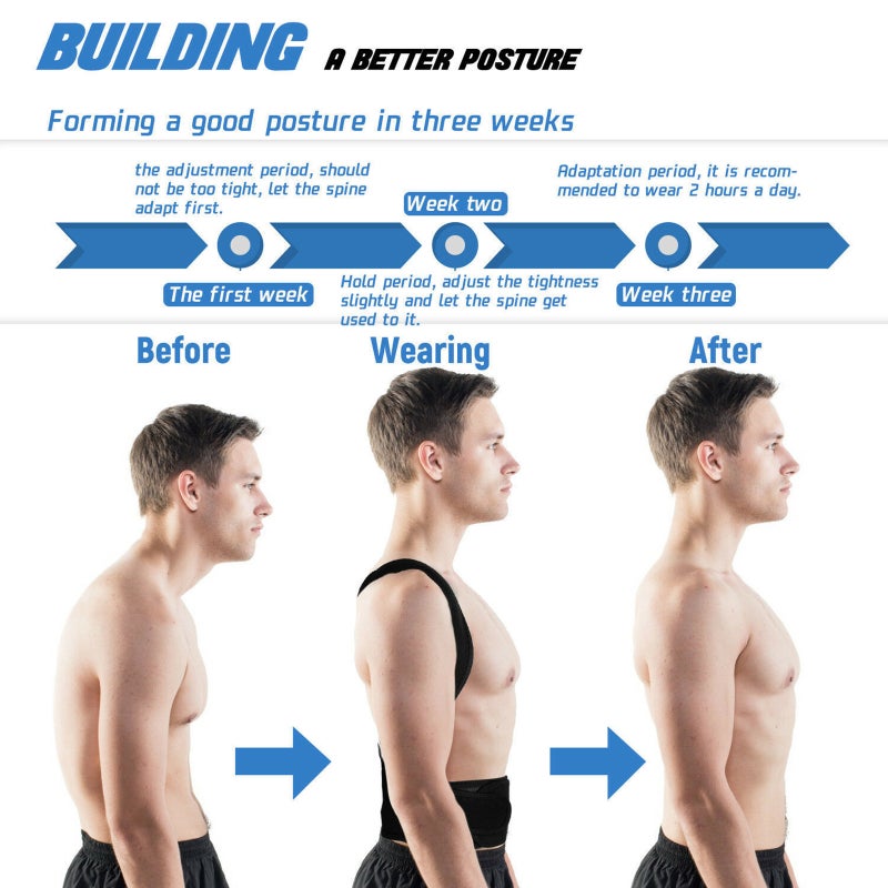 Generic Adjustable Straps Posture Corrector Back Brace - Image 3