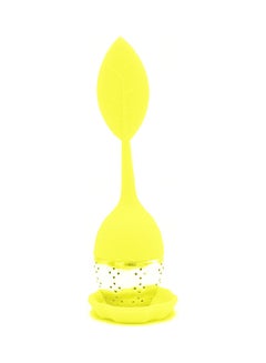 Bin-Shihoun-Abomar Feather Designed Tea Strainer Yellow 14cm 