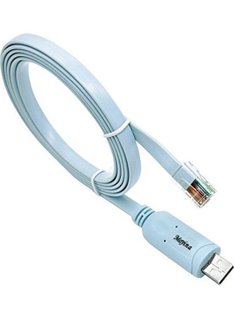 USB Console Cable USB to RJ45 Cable Blue