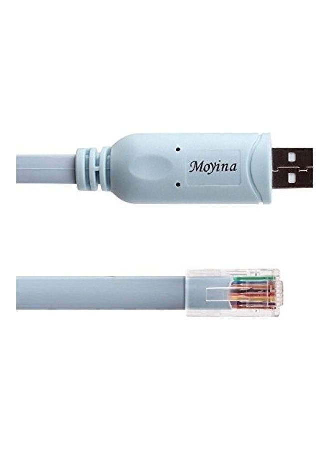 USB Console Cable USB to RJ45 Cable Blue