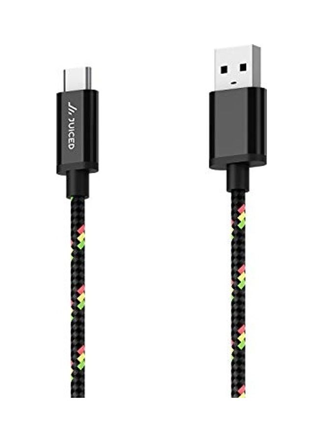 Juiced Systems - USB-C to USB-A 10 Gbps USB 3.2 Gen 2 Data Power Cable Black - Image 1