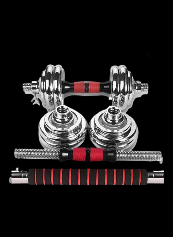 Chrome Dumbbells With Connecting Rod Set 15kg - Image 2