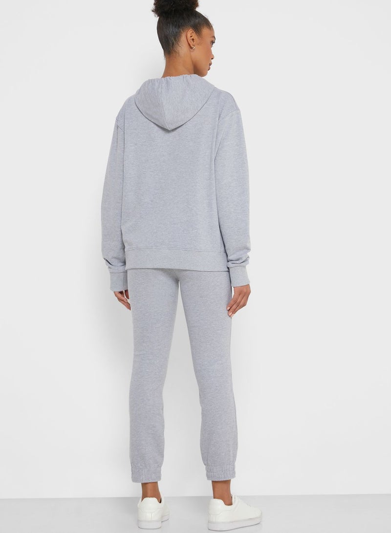 Ginger Basics - Hoodie with pocket Jogger Set Grey - Image 1