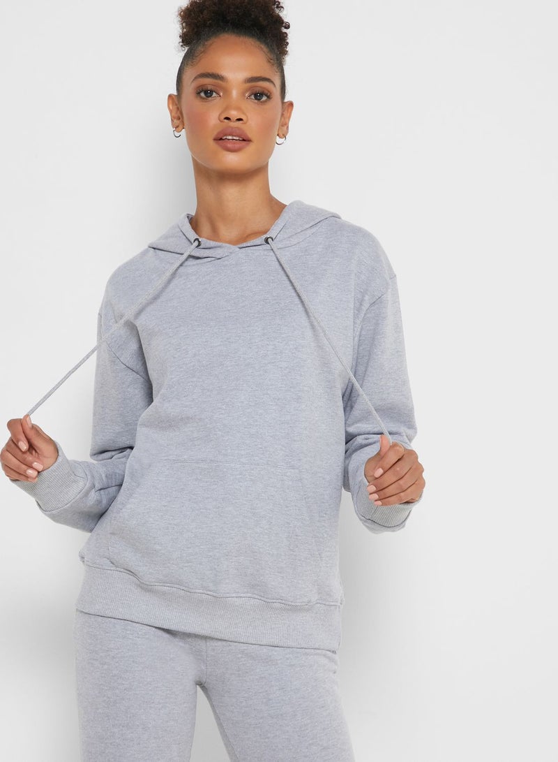 Ginger Basics - Hoodie with pocket Jogger Set Grey - Image 1
