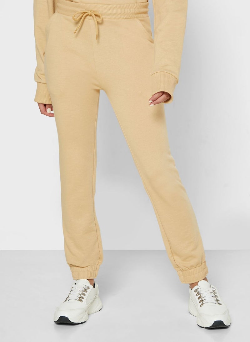 Ginger Basics - 2-Piece Hoodie And Jogger Set Beige - Image 1