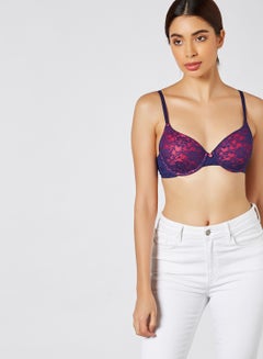 Amante Lace Padded Wired Bra Pearl Pink  - Image 1