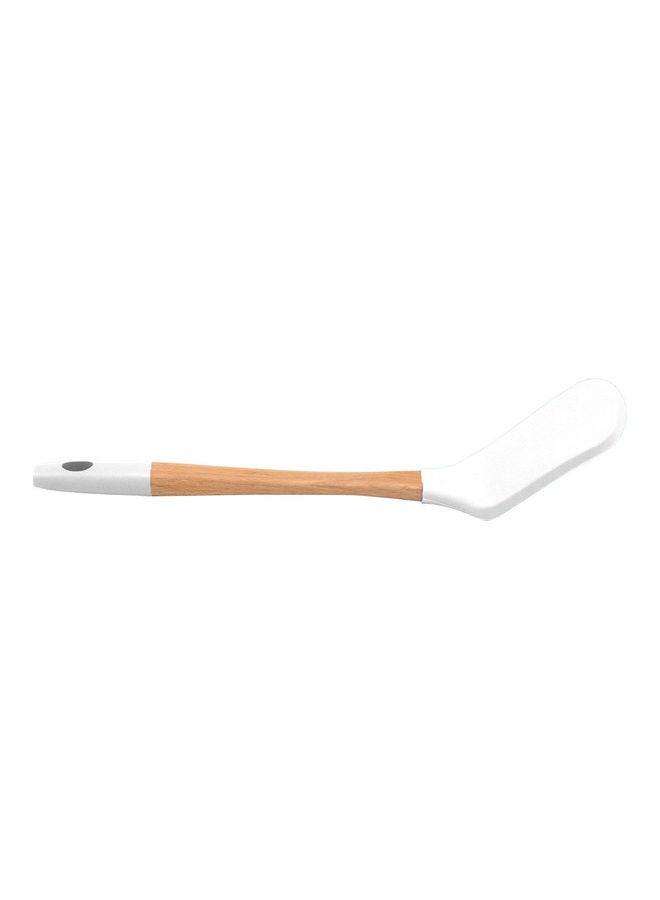Cc Silicone Spatula Food Stirring Spoon Brown/White 35cm