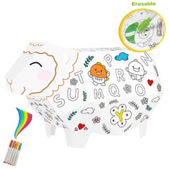 Eazy Kids Diy Doodle, colour And Paint, Art And Craft, 100% Recycled Paper, Birthday Gifts, Set Of 6 Sketch Pen, Erasable Sheep, 3  Years+, Multicolour 29.5x15.5x18cm  - Image 1