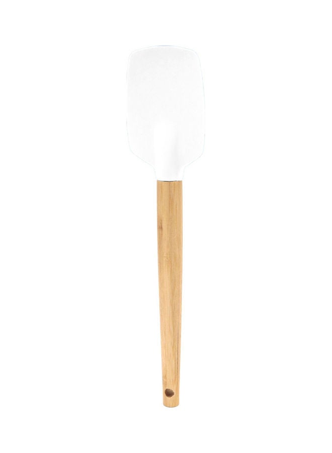Cc Silicone Spatula Food Stirring Spoon Brown/White 35cm