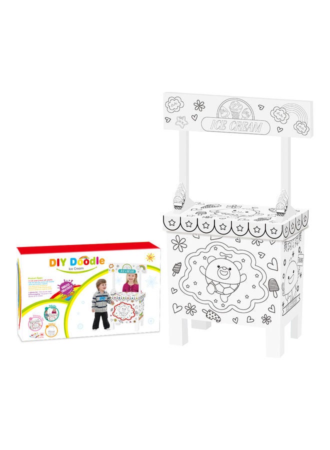 Eazy Kids Diy Doodle, colour And Paint, Art And Craft, 100% Recycled Paper, Birthday Gifts, Set Of 6 Sketch Pen, Ice Cream Shop, 3  Years+, Multicolour 60x26x97cm  - Image 3