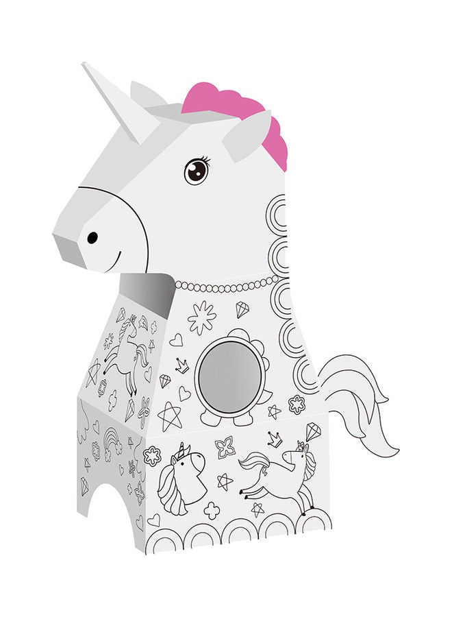 Eazy Kids Diy Doodle, colour And Paint, Art And Craft, 100% Recycled Paper, Birthday Gifts, Set Of 6 Sketch Pen, Wearable Unicorn, 3  Years+, Multicolour 37x82x78.5cm  - Image 2